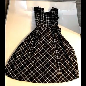 Plaid belted midi dress Calvin Klein